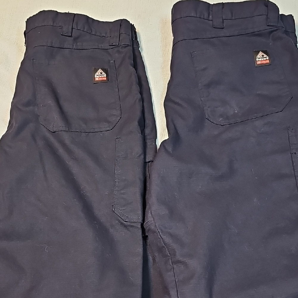 Lot of 2 Bulwark FR iQ Lightweight Flame Resistant Pants Men's W40 L30 Workwear
